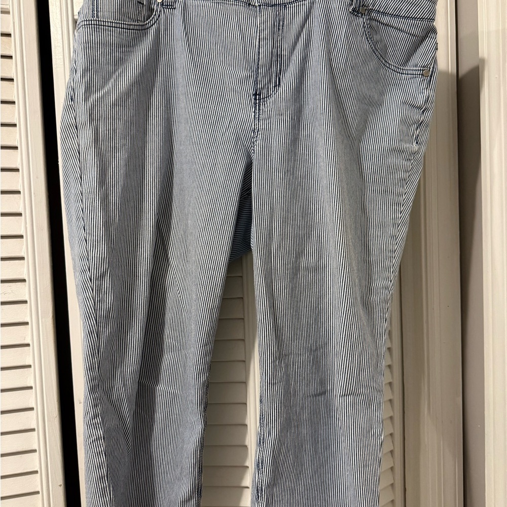 CJ Banks Blue Striped Women's Jeans